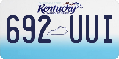 KY license plate 692UUI