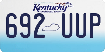KY license plate 692UUP