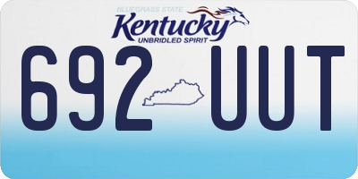 KY license plate 692UUT