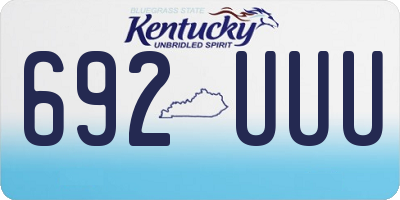 KY license plate 692UUU