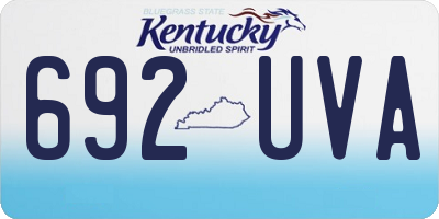 KY license plate 692UVA