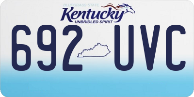 KY license plate 692UVC