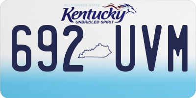 KY license plate 692UVM