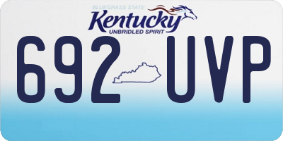 KY license plate 692UVP