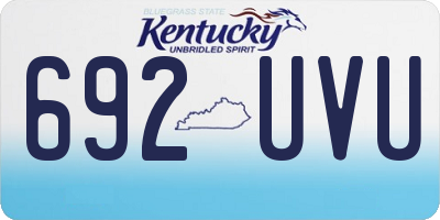 KY license plate 692UVU
