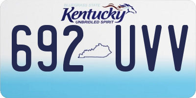 KY license plate 692UVV