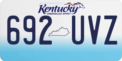 KY license plate 692UVZ