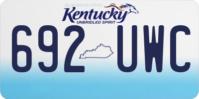 KY license plate 692UWC