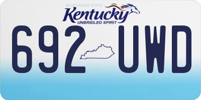 KY license plate 692UWD