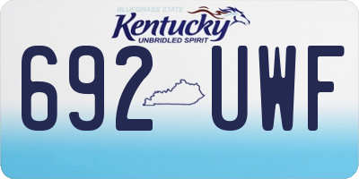 KY license plate 692UWF