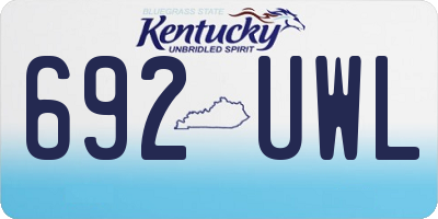 KY license plate 692UWL