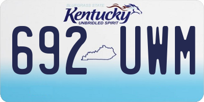KY license plate 692UWM