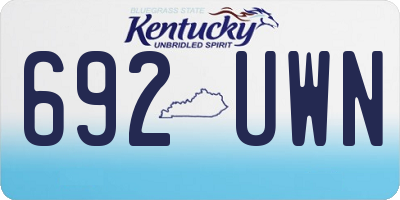 KY license plate 692UWN