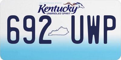 KY license plate 692UWP