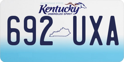 KY license plate 692UXA