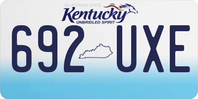KY license plate 692UXE