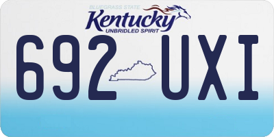 KY license plate 692UXI