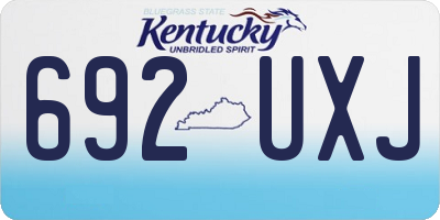 KY license plate 692UXJ