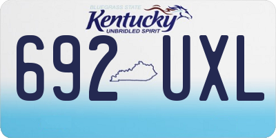 KY license plate 692UXL