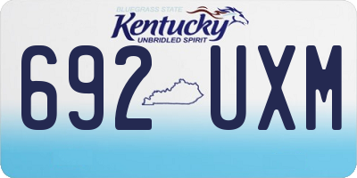 KY license plate 692UXM