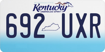 KY license plate 692UXR