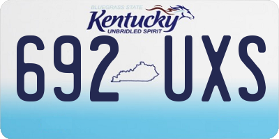 KY license plate 692UXS