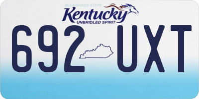KY license plate 692UXT
