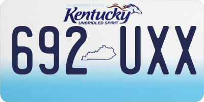 KY license plate 692UXX