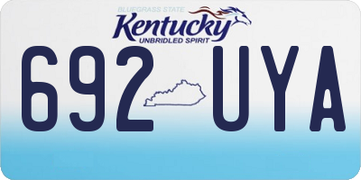 KY license plate 692UYA