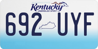 KY license plate 692UYF
