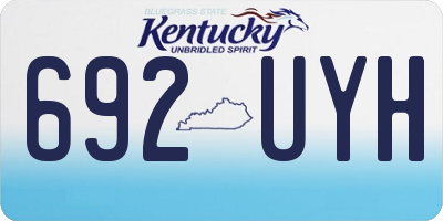 KY license plate 692UYH