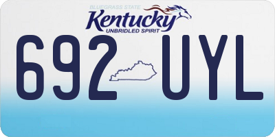 KY license plate 692UYL