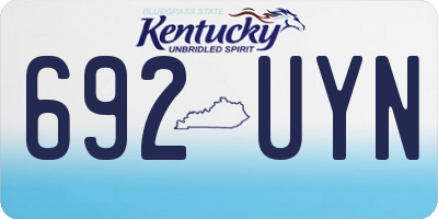 KY license plate 692UYN