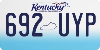 KY license plate 692UYP