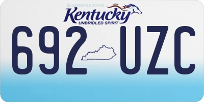 KY license plate 692UZC