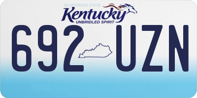 KY license plate 692UZN