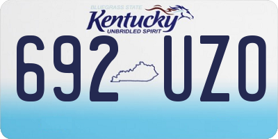 KY license plate 692UZO
