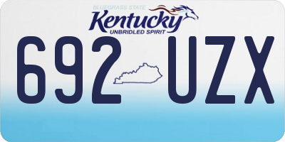 KY license plate 692UZX