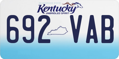 KY license plate 692VAB