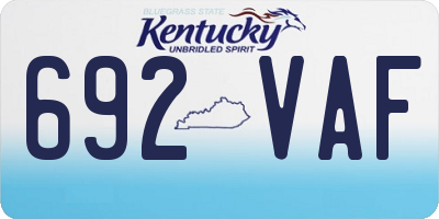 KY license plate 692VAF