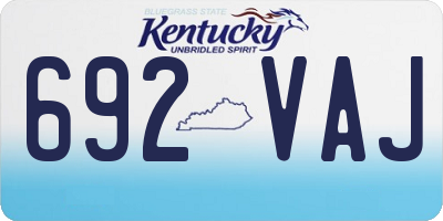 KY license plate 692VAJ