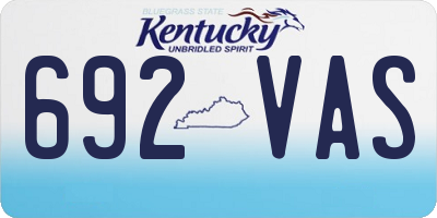 KY license plate 692VAS