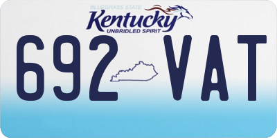 KY license plate 692VAT