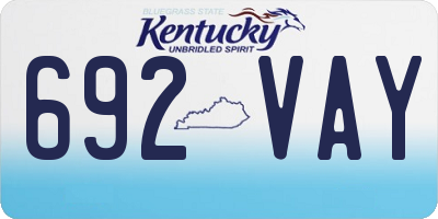 KY license plate 692VAY
