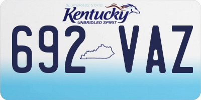 KY license plate 692VAZ