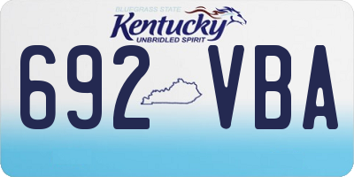 KY license plate 692VBA