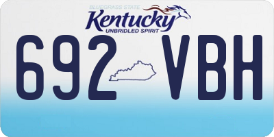 KY license plate 692VBH