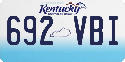 KY license plate 692VBI