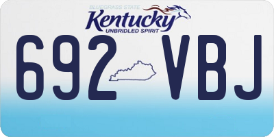 KY license plate 692VBJ