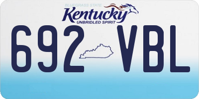 KY license plate 692VBL